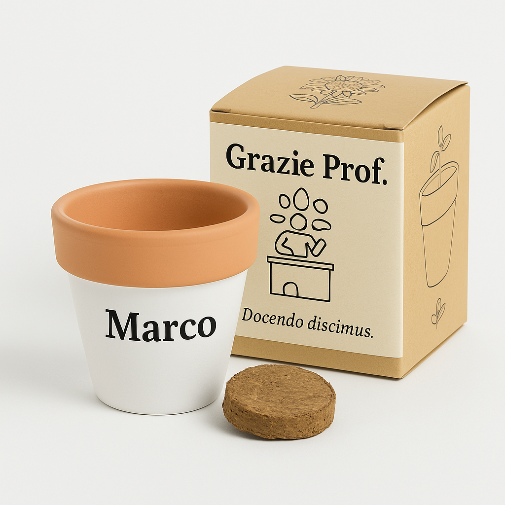 Vasetto personalizzato con semi