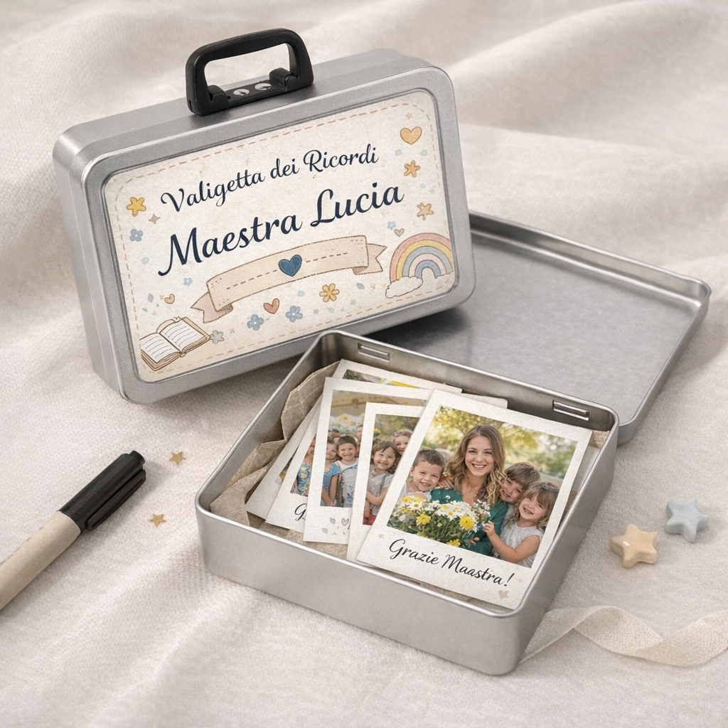Valigetta Ricordo Maestra Personalizzata con Foto